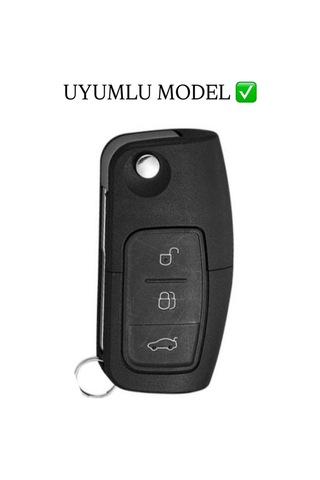 Ford Focus Fiesta Mondeo Sıstalı Anahtar Kılıfı 3 Tuşlu Premium Süet Deri