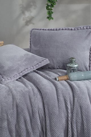 Clasy Wellsoft Ponpon Detaylı Yatak Örtüsü Seti Tek Kişilik Masse 180 X 240 Gri