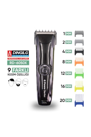 Şarjlı Ayarlanabilir Bıçaklı Saç Sakal Tıraş Makinesi Erkek Kişisel Bakım Rd-6050x 8 Saat