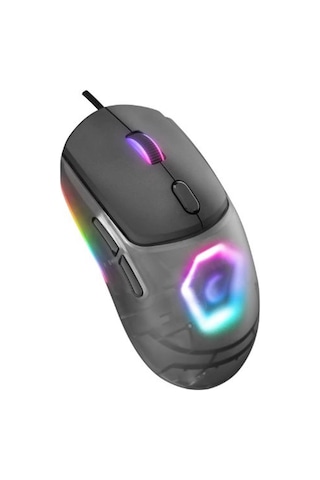 Rampage Hyalo M1 Siyah Değiştirilebilir 3 Kapaklı Rgb 12000 Dpı Gaming Oyuncu Mouse Kdo