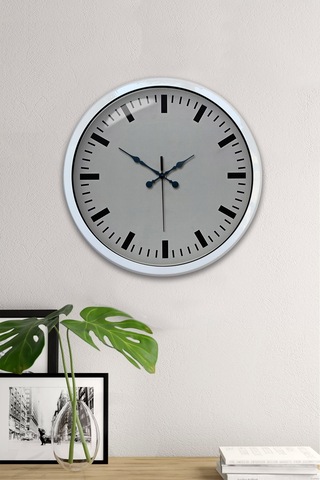 40 Cm Metal Beyaz Modern Duvar Saati 52730070