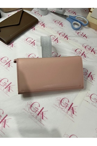 Gk Gamzelirenklerim Luxury Fashıon&accessorıes El Askılı Telefon Ve Para Bölmeli Lux Yumuşak Deri Cüzdan Pudra