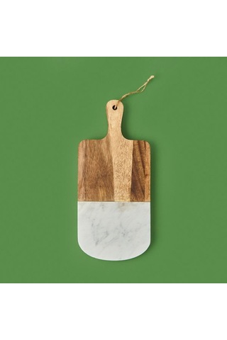 Evidea Kitchen Akasya Sunum Tahtası - Kahverengi / Beyaz- 33x15 Cm Kahverengi / Beyaz