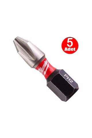 Milwaukee Bits Yıldız Uç Vidalama Matkap Ucu Ph2 X 25mm -5 Adet
