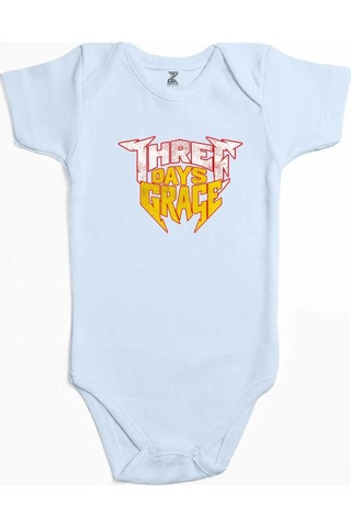 Zepplin Giyim Three Days Grace Text Color Pembe Bebek Body Zıbın