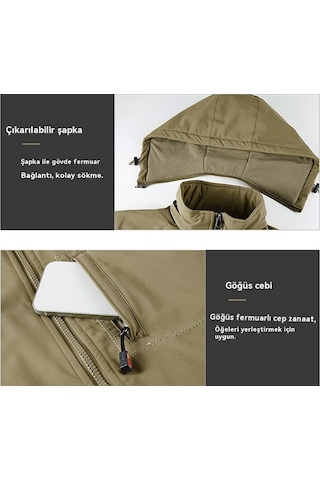 Erkek Polar Ceket Rahat Sıcak Erkek Ceketi Siyah