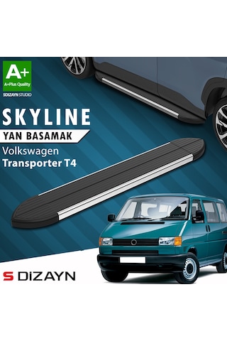 S-dizayn Vw Transporter T4 Kısa Şase Skyline Krom Yan Basamak 213 Cm 1995-2003 A+ Kalite