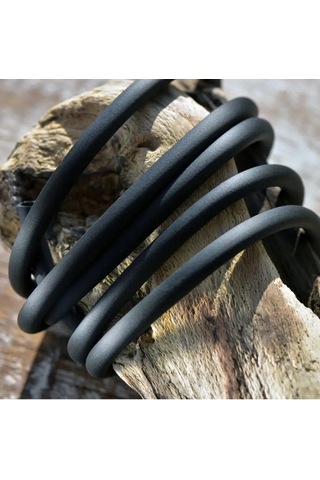 Kafebizu 5 Mm Yuvarlak Delikli Siyah Kauçuk Lastik Kordon 151136705