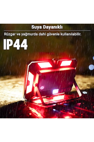 Kxk-686 Şarjlı Led Projektör Lamba Ip44 Su Geçirmez, Kamp, Bahçe Ve Acil Aydınlatma