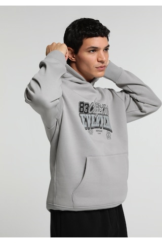 Colin's Colins Relaxed Fit Kapüşonlu Düz Erkek Gri Sweatshirt Cl1081343 Q1.v2 Gra