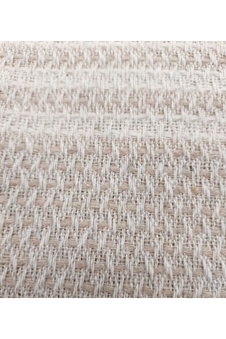 Pamuklu Kaymaz Hasır Dokuma Koltuk Örtüsü 180x220 - Bej