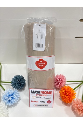 Cotton Box Deluxe Bej Tensel Çift Kişilik Lastikli Çarşaf Seti 160x200+30 Çok Renkli