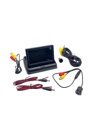 12v Araç İçi Lcd Ekran 4.3 '' Kapaklı Açılır-kapanır + Gece Görüşlü Kamera 18.5 Mm