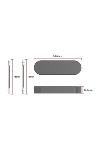 Ulzyvf Yeniden Kullanılabilir Silikon Kulak Temizleme Çubuğu - 2 Adet Gri Model Gri