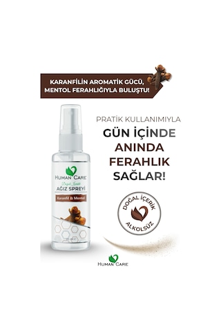 Ağız Spreyi - Karanfil & Mentol - Alkolsüz Ağız Spreyi Ferahlatıcı