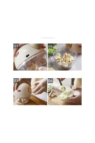 Dinosaurs Yuvarlak Burun Çok Fonksiyonlu El Çekin Sarımsak Kıyma Makinesi Üfer Yeşil05 Ahşap