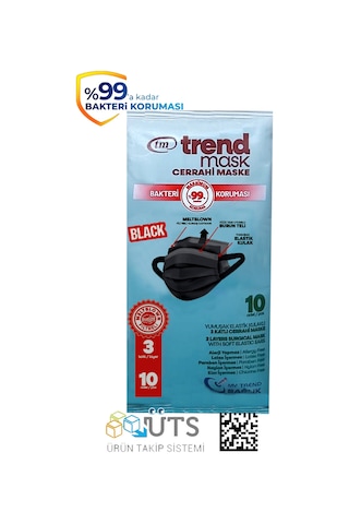 Trend Mask Yumuşak Elastik Kulaklı Maske 10 x 10'lu