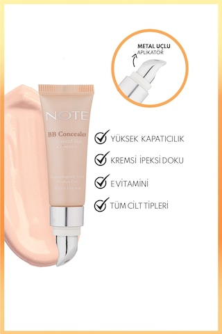 Cosmetics Bb Concealer Spf 15 Yoğun Kapatıcı Metal Başlıklı Göz Altı Kapatıcısı - 01 Açık Çok Renkli