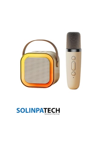 Karaoke Mikrofonlu Kablosuz Bluetooth Rgb Led Işıklı 5 Ses Efektli Hd Stereo Ses Usb/sd Hoparlör