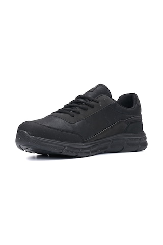 Günlük Erkek Yetişkin Sneaker Spor Ayakkabı Bağcıklı Büyük Numara Rahat Esnek 050c Siyah