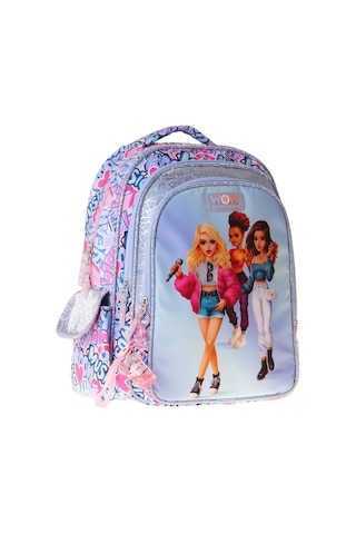 Wow Generation Kız Çocuk Music Desenli Lila İlkokul Ve Günlük Sırt Çantası Üç Bölmeli - W6044