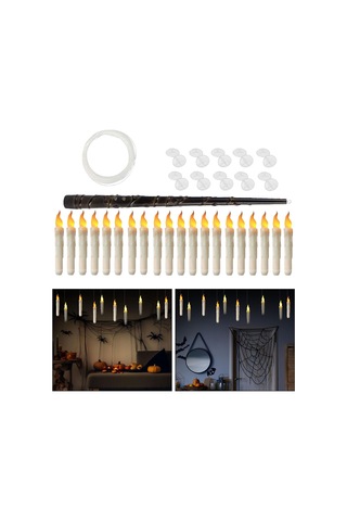 Suntek Yüzen Mumlar Asılı Pencere Mumları Düğün İç 20-adet-sarı