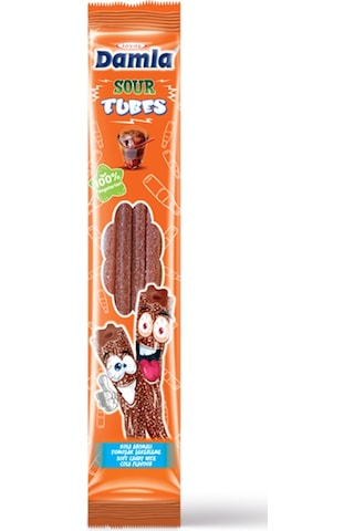 Tayaş Damla Sour Tubes Licorice Kolalı Jel Şeker 24 x 30 G