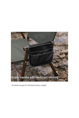 Shinetrip Çok Cepli Sandalye Yan Asılı Çanta Kanvas Asılı Organizatör Siyah