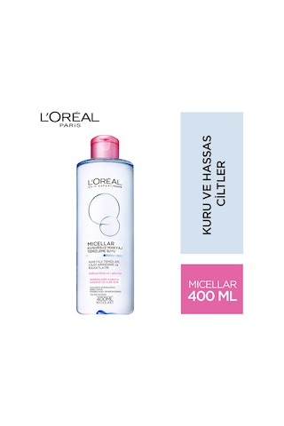 L'Oreal Paris Micellar Normalden Kuruya Hassas Ciltler için Kusursuz Makyaj Temizleme Suyu 400 ML