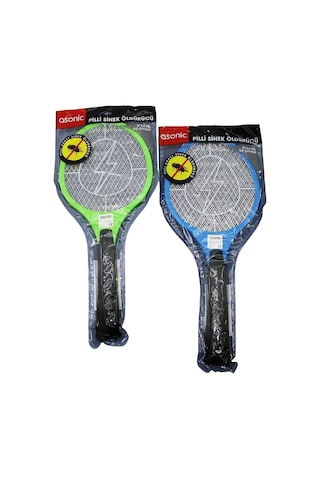 Asonic As-a22 Pilli Raket Modeli Sinek Öldürücü Cız 2000v 3 Örgü Tasarım 21x50cm