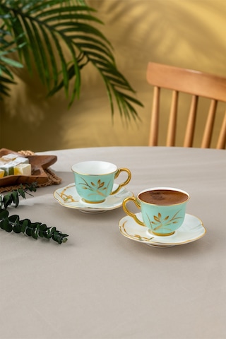 Berin 2'li Kahve Fincan Takımı Yeşil 90 ml