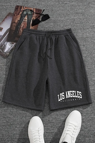 Harmandar Los Angeles California Füme Tekli Cepli Kadın/erkek Unisex Şort Füme
