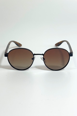 Unisex Polarize Yuvarlak Güneş Gözlüğü Kahverengi Uv400 Korumalı 15473069