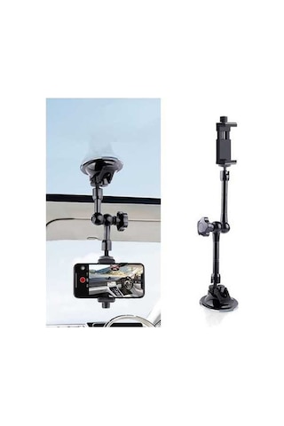 Wondernest 37cm Tekli Vantuzlu Eklemli Sürtünmeli Sihirli Kol Telefon Kelepçesi Siyah Çok Renkli