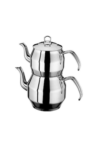 İnter Çelik Köşem Çaydanlık Sade Aile Boyu Çelik