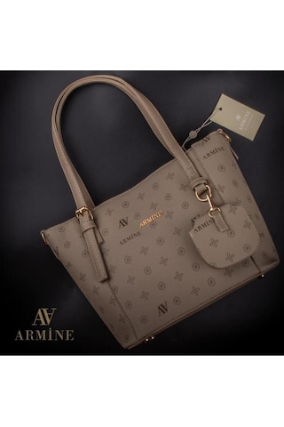 Armine 349 Kadın Omuz Kol Çantası ARMİNE-349-R9033 Vizon