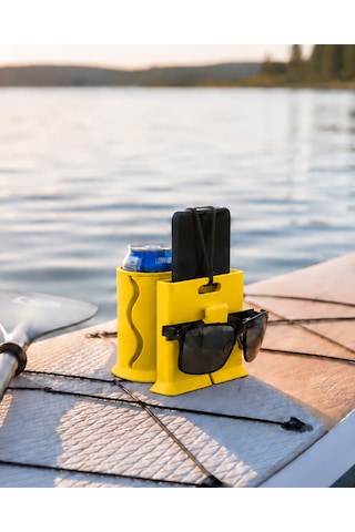 Sup Board Telefon, Gözlük Ve İçecek Tutucu Sarı