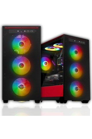 Rampage Kasa Blaze Mesh Temperlı Cam Sıyah 4 12cm Argb Fan M-atx Mıd-t Gamıng Psu Yok