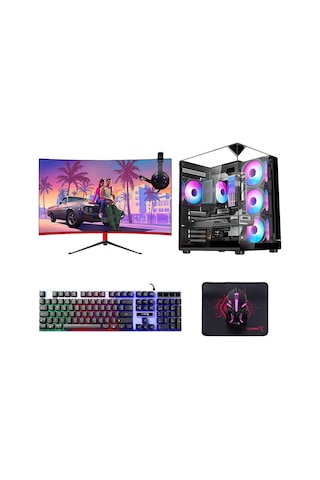 Turbox TX9002 i7-920 16 GB 512 GB SSD 8 GB RX580 23.8" Free Dos Masaüstü Oyuncu Bilgisayarı