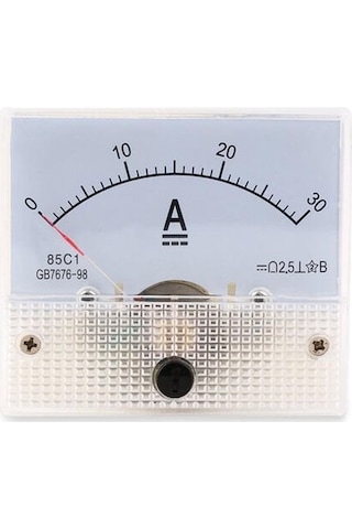 Dc 30a Analog Ampermetre Paneli 0-30a Akım Ölçer 85c1