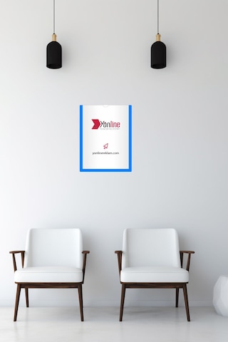 2 Adet A4 Mavi Belge Sertifika Çerçevesi Föylük