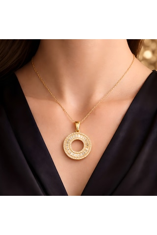 İncihanem Parıltı Çemberi Kolye Gold