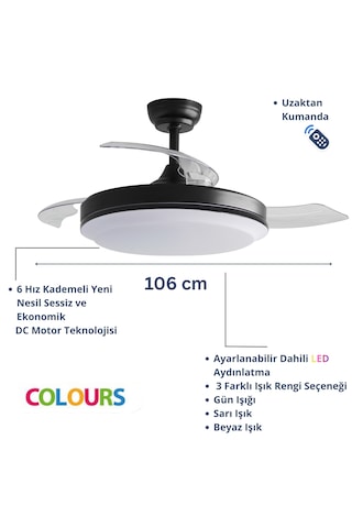 Stars Bellatrıx 42 Inch 28w+35 W Led Dc Motor Tavan Vantilatörü