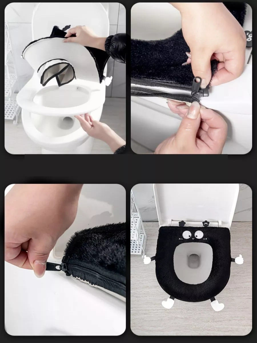 Hold&anz Tuvalet Klozet Dolgu Yumuşak Banyo Kılıfı 260493021 Siyah