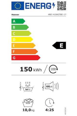 Hoover HRE H10A2TBE-17 10 KG WİFİ+ Bluetooth Isı Pompalı Kurutma Makinesi Beyaz