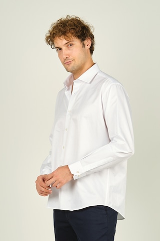 Figs Erkek Slim Fit Uzun Kollu Pamuklu Parlak Kumaş Gömlek 0013 Beyaz Beyaz