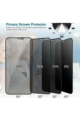Yüksek Kalite Apple Uyumlu iPhone 11 Parlak Privacy Hayalet Seramik Tam Kaplayan Ekran Koruyucu