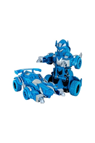 Çekip Bırakınca Otomatik Robota Dönüşen Robot Olan 360 Derece Dönebilen Oyuncak Akrobat Araba 11 Cm. Mavi Mor Fuşya