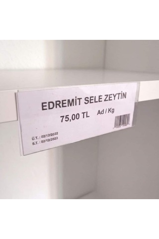 Cep Tipi Yapışkanlı Şeffaf Etiketlik 10x6cm U Tipi 50li Paket 50 Adet