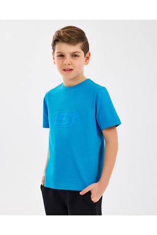 Skechers B Essentials T-shirt Büyük Erkek Çocuk Mavi Tshirt Sk232080-315 Mavi